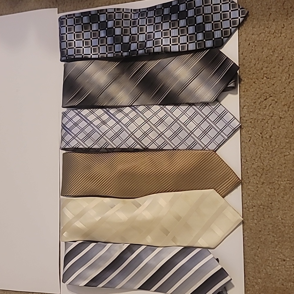 Pronto Uomo Extra Long Silk Ties set of 6 multi colors